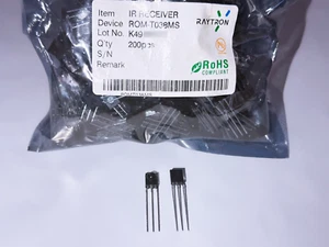 10Pcs ROM-T038MS RAYTRON 38kHz IR Receiver Module 7x6x6mm 3-Pin - Bild 1 von 5