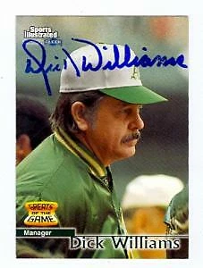 Dick Williams autographed Baseball Card 1999 Fleer Greats of the Game #89 - Image 1 of 1