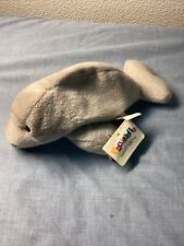 1996 seal manatee blush gray beanpets stuffed animal cuddle me toys. (Bin b2)