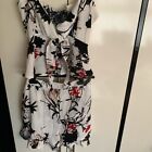 Floral Print Tie Front Top And Shorts Coord Size 10