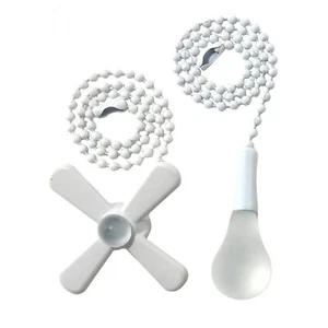 White Ceiling Fan Pull Chains, Light and Fan, 12 inch Chain, New - Picture 1 of 2