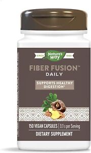 Nature's Way Fiber Fusion Daily, 3.1 g per serving, 150 Capsules, Pack of 3