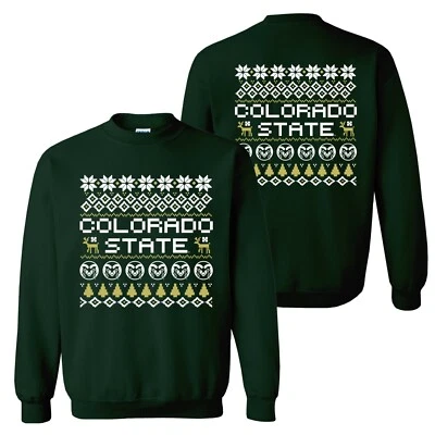 Sudadera suéter de vacaciones Colorado State Rams - Bosque Foto 1 de 4