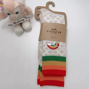 Coach CJ715 süße Regenbogen Signatur wadenlange Socken 2er Set neu mit Etikett Org $ 78 - Bild 1 von 4