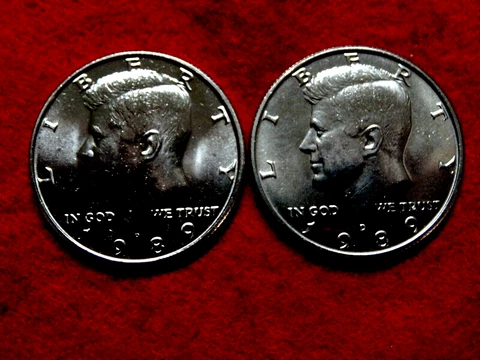 1989 P D KENNEDY  UNC CLAD HALF DOLLARS  (2-COINS) ITEM  #85R Cover