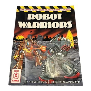 Robot Warriors RPG #27 Hero Games 1988 2nd Printing Champions Battle Game Used - Picture 1 of 6