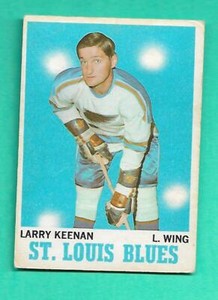 (1) LARRY KEENAN 1970-71 O-PEE-CHEE  # 104 BLUES VG  CARD (W1165)  