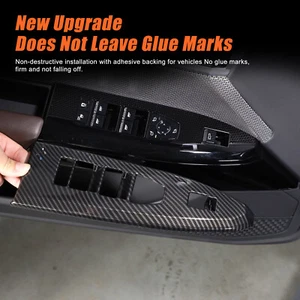 ABS Carbon Car Power Window Lift Switch Frame Cover Trim For BMW 7 Series 2023+ - Picture 1 of 11