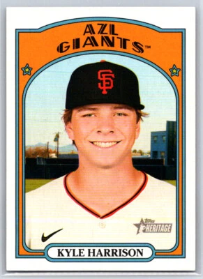 2021 Topps Heritage Minor League Kyle Harrison #99 - Image 1 of 2