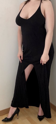 BOOHOO LUXE Robe Longue Boohoo Sexy Noir Cocktail Soirée ♥ Taille L 44 Luxe