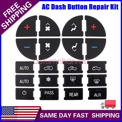 Climate Control Button Decal Dash Switch Sticker For 2007-2014 GMC Yukon XL 1500 - Image 1 of 4