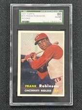 1957 Topps 35 Frank Robinson RC Rookie Card SGC 6 EX-NM