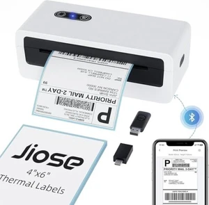 NUEVA Impresora Térmica de Etiquetas de Envío Jiose N43BT Blanca 4x6 Bluetooth + USB - Imagen 1 de 1