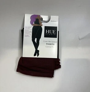 Hue Studio Women's 90D Cover Me Opaque Control Top Tights - Port Royal 2 - Picture 1 of 3