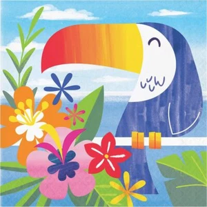 Lush Luau Tropical Island Beach Summer Party Paper Luncheon Napkins - Picture 1 of 1