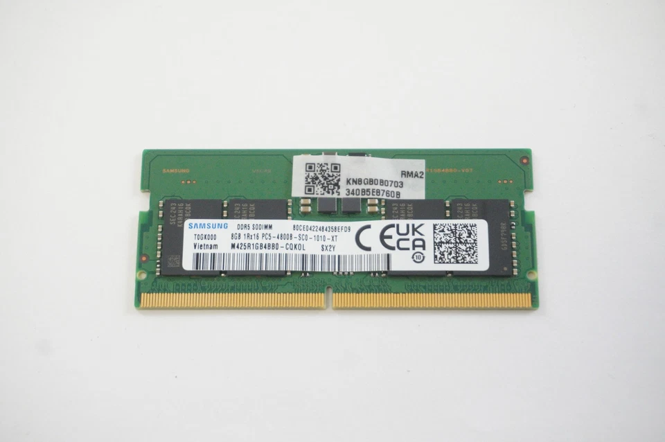 M425R1GB4BB0-CQK0L Lenovo 8GB 1Rx16 PC5-4800B 4800Mhz DDR5 SO-DIMM Memory - Image 1 of 2