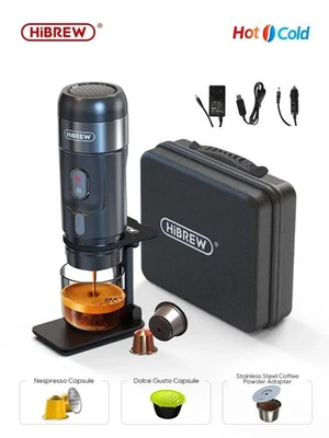 Hibrew Tragbare Kaffeemaschine 12V Expresso Nespresso Dolce Pod Gemahlener Kaffee - Bild 1 von 4