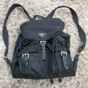 Mochila Prada Vela Nylon Tessuto Negra Diseñador - Imagen 1 de 12