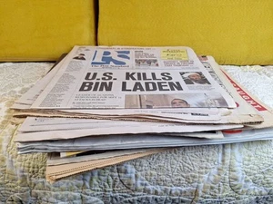 Lot Zeitungen über 11. September 2001 Osama Bin Laden Suddam Hussein - Bild 1 von 10