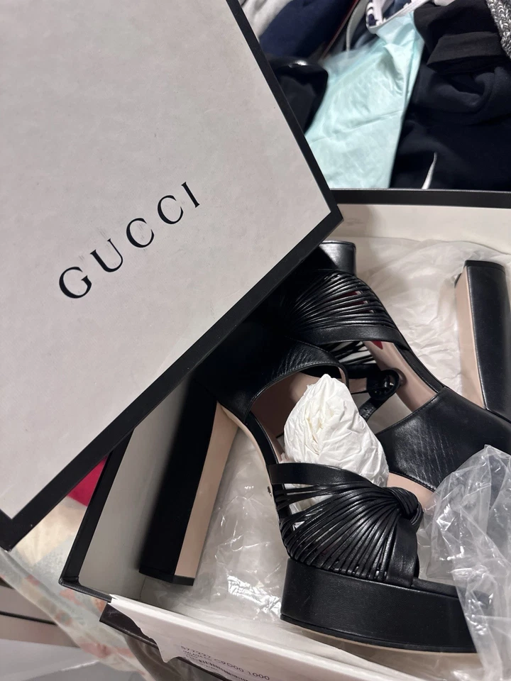 Gucci Horsebit Slingback Pumps Heels Black, Size 40/Us10 - Image 1 of 1