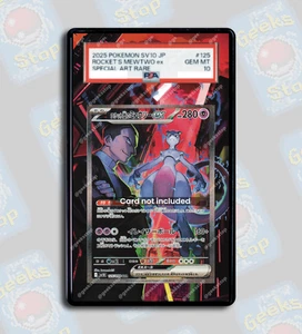 Team Rocket Mewtwo ex SAR PSA TAG Beckett | Display Case Extended Art for Pokemo - Picture 1 of 9