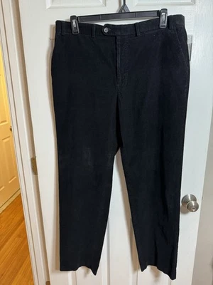 Lauren Ralph Lauren Corduroy Pants Mens 38 X34 Black Straight Leg Flat Front - Image 1 of 4