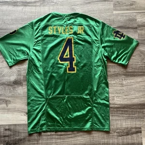 Under Armour Mens Med Notre Dame Fighting Irish Football Jersey #4 Styles Jr. - Picture 1 of 9