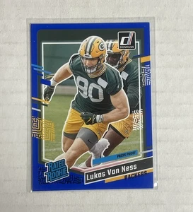 Lukas Van Ness 2023 Donruss #336 Press Proof Blue Rated Rookie Packers RC - Picture 1 of 2