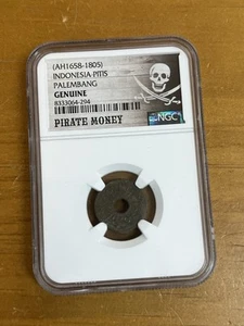 1658-1805 Indonesia Pitis Palembang Genuine Pirate Money Treasure NGC - Picture 1 of 4
