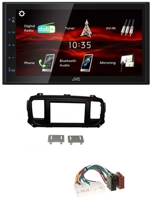 JVC USB Bluetooth MP3 DAB 2DIN Autoradio für Toyota Proace Verso ab 2016 - Bild 1 von 4