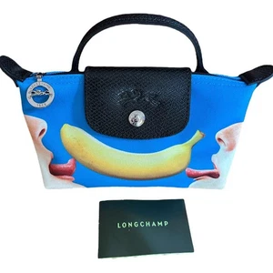 Longchamp XS size Tote Bag Handbag Mini Pouch Bag collaboration bag Blue - Picture 1 of 6