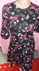 Wonder Nation Girls LONGt Sleeve Dress, SZ.  (18 )XXL/2XG FLORAL MULTICOLOR NEW - Picture 1 of 3