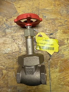 Milwaukee Gate Valve 1153-3/4, 3/4" NPT, Class 200, Bronze - Picture 1 of 2
