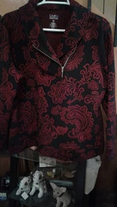 Chaqueta para mujer CROFT&BARROW--PXL roja/negro/crebilla/pulóver - Imagen 1 de 5