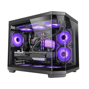 MC-3TCOREM Boîtier Gaming Custom Micro-ATX Trois Fenêtres en Verre Trempé S... - Photo 1/6