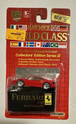 FERRARI F40 RED #10 MATCHBOX WORLD CLASS CAR COLLECTOR EDITION SERIES II 2 1989 - Image 1 of 4