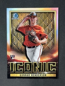 2023 Bowman Chrome #BI-19 Gunnar Henderson Baltimore Orioles Iconic RC - Picture 1 of 2