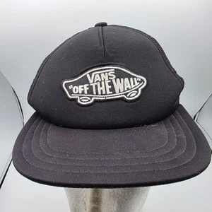 Vans Off The Wall Truckermütze Skateboard Kappe Erwachsene verstellbar Druckknopflasche schwarz - Bild 1 von 8