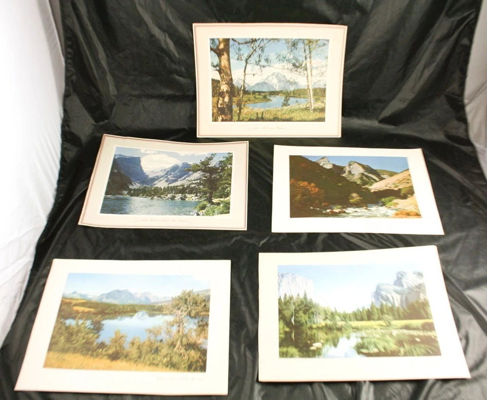 Lot of 5 Chevron Gas Scenic Lithographs Prints California Standard Oil Co  v1y10 - Image 1 of 1