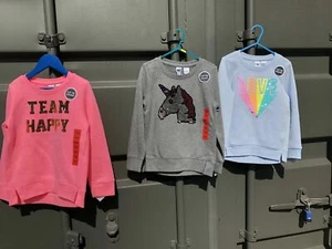 Osh Kosh Girls OshKosh Sequence Jumper Sweater, Tracksuit Top With Flip Sequins - Picture 1 of 13