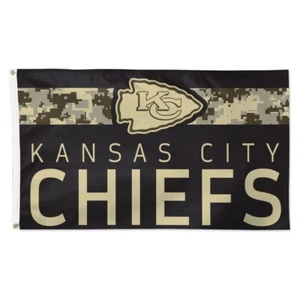 For Kansas City Chiefs Football fans 3x5 ft Camouflage Flag - NFL Gift Banner - Picture 1 of 1