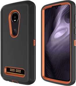 Annymall for Moto Z4 Case, Heavy Duty with [Built-In Screen Protector] Tough 4 I - Picture 1 of 12