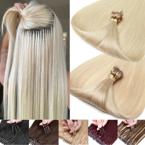 200G CLEARANCE Nano Ring Real Human Remy Hair Extensions Micro Loop Beads I Tips - Picture 1 of 33