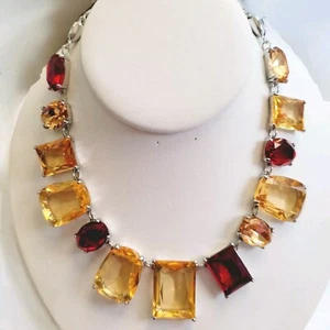 WHBM White House Black Market Stunning Faceted Statement Collar Necklace EUC - Picture 1 of 6