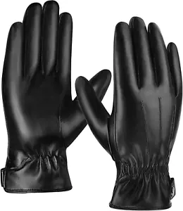 Guantes de cuero para hombre, forro suave y cálido, mano completa - Imagen 1 de 12