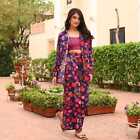 Indian Handmade Women's Jumpsuit Ethnic Leisure Co-ord Dress with Mirror Work