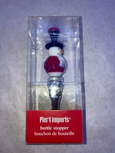 Pier 1 Imports Snowman Wine Bottle Stopper in Pier 1 gift box SKU 2718867 - Picture 1 of 7