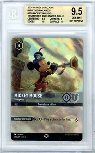 2024 Disney Lorcana Inklands Mickey Mouse Trumpeter Enchanted 220 BGS 9.5 - Picture 1 of 2