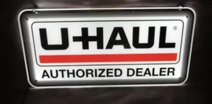 U-HAUL Rentals Authorized Dealer Double Sided Lighted SIGN 23” X 11” Window Sign - Picture 1 of 5