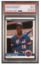1984 Fleer Update SIGNED Dwight Gooden RC #U-43 PSA/DNA AUTO 10 “GEM-MT” NY Mets